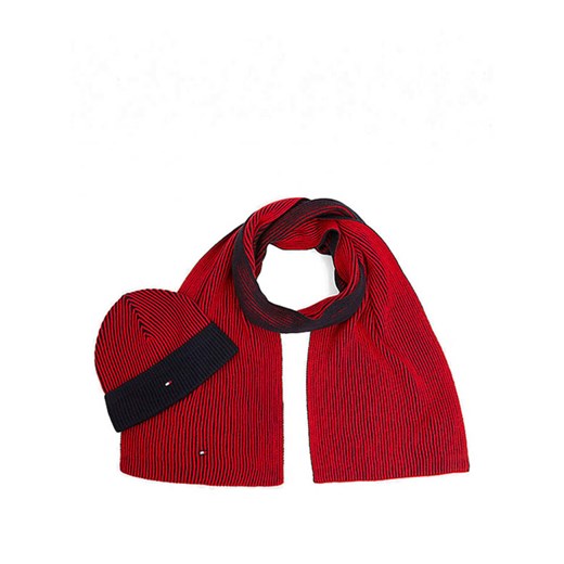 2-częściowy zestaw w kolorze czerwono-granatowym - czapka, szalik Tommy Hilfiger onesize okazyjna cena Limango Polska