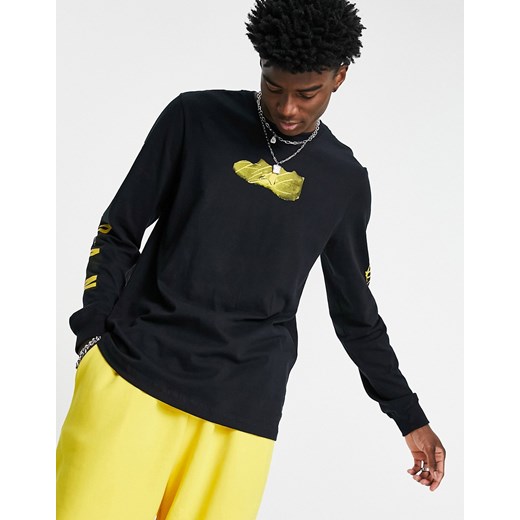 Nike Jordan – Jumpman – Czarny T-shirt z długimi rękawami i nadrukiem logo-Szary Jordan XL Asos Poland