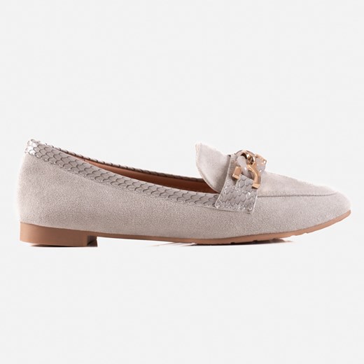 ELEGANCKIE SZARE MOKASYNY 40 czasnabuty.pl