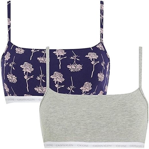 Calvin Klein 2 PACK - biustonosz damski Bralette CK One QF6040E -W5B (Wielkość Calvin Klein L Mall