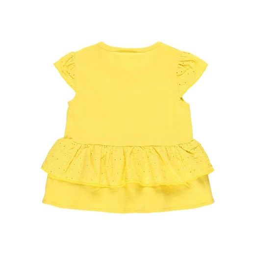 Boboli koszulka dziewczęca z falbanką 202093 68 żółta Boboli 92 wyprzedaż Mall
