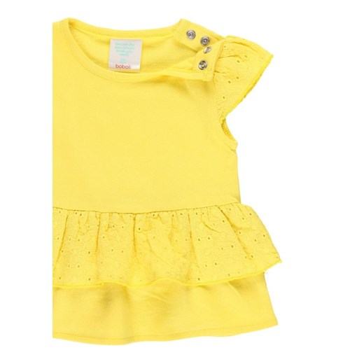 Boboli koszulka dziewczęca z falbanką 202093 68 żółta Boboli 80 promocja Mall