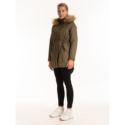 GATE Bawełniana kurtka parka ze sztucznym futerkiem XS Gate M wyprzedaż gateshop