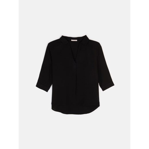 GATE Damska bluzka basic z wiskozy z rękawem 3/4 34 Gate 38 okazyjna cena gateshop
