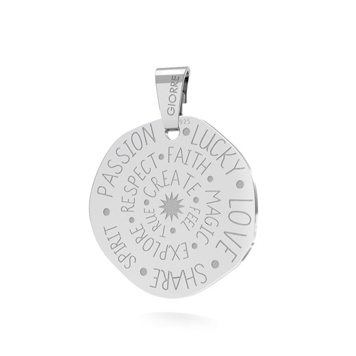 Srebrna moneta talizman szczęścia charms zawieszka beads, srebro 925 : Srebro - Giorre uniwersalny GIORRE
