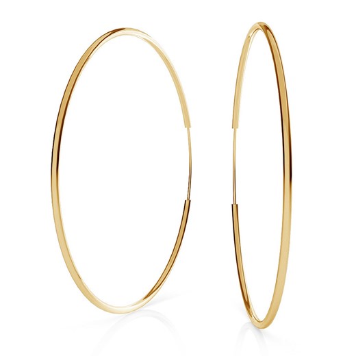 Srebrne kolczyki koła 8 cm, srebro 925 : Srebro - kolor pokrycia - Pokrycie Giorre uniwersalny GIORRE