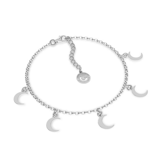 Srebrna bransoletka z małymi księżycami, srebro 925 : Długość (cm) - 18 + 3, Giorre cm GIORRE