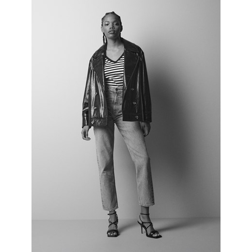 Reserved - Klasyczne jeansy typu mom - Jasny szary Reserved 44 Reserved