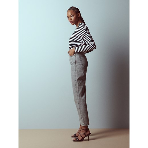 Reserved - Klasyczne jeansy typu mom - Jasny szary Reserved 44 Reserved