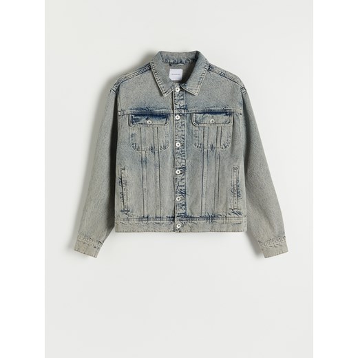Reserved - Jeansowa kurtka z kieszeniami - Beżowy Reserved S Reserved