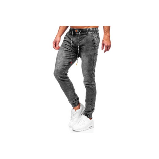 Czarne spodnie jeansowe joggery męskie Denley TF137 XL wyprzedaż Denley