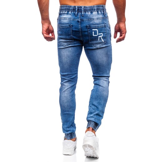 Niebieskie spodnie jeansowe joggery męskie Denley TF136 L Denley wyprzedaż