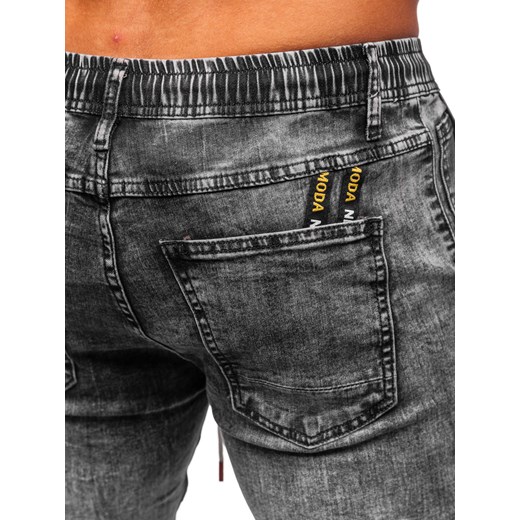 Czarne joggery spodnie jeansowe męskie Denley TF124 XL okazyjna cena Denley