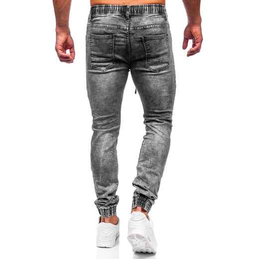 Czarne joggery spodnie jeansowe męskie Denley TF133 2XL wyprzedaż Denley