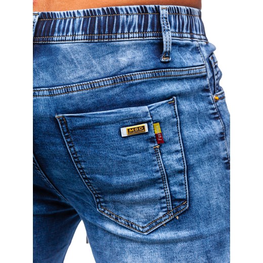 Granatowe spodnie jeansowe joggery męskie Denley TF164 M okazja Denley