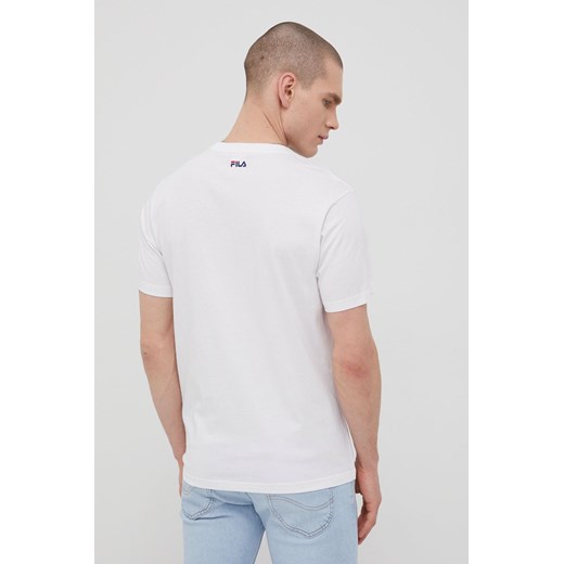 Fila t-shirt bawełniany kolor biały z nadrukiem Fila M ANSWEAR.com