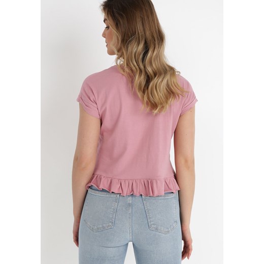 Różowy T-shirt Panereia XL Born2be Odzież