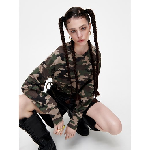 Cropp - Bluza moro oversize - Khaki Cropp L Cropp