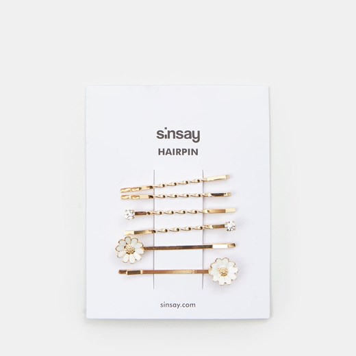 Sinsay - Spinki do włosów 6 pack - Złoty Sinsay Jeden rozmiar Sinsay