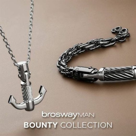 Brosway Mężczyźni stali kotwica naszyjnik Bounty BOU02 Brosway Mall