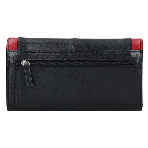 Lagen Skórzany portfel damski BLC-4228-219 Blk / Red Lagen Mall