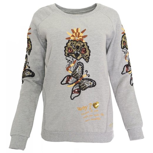 Desigual Szara bluza z złotymi cekinami DESIGUAL Grey S Desigual S Mall