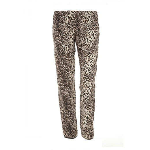 Pants with animal pattern terranova brazowy 