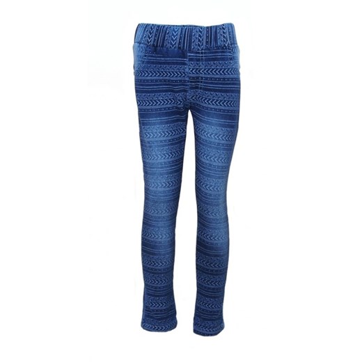 Legginsy jeansowe ze wzorem petiten niebieski abstrakcyjne wzory