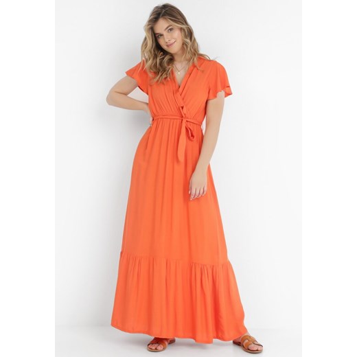 Pomarańczowa Sukienka Diomeira ze sklepu Born2be Odzież w kategorii Sukienki - zdjęcie 131870849