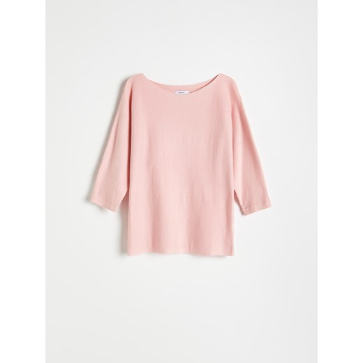 Reserved - Dzianinowa bluzka - Różowy Reserved XL Reserved