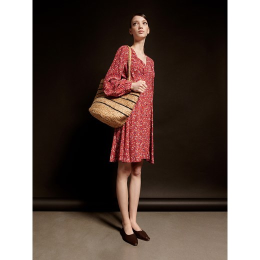 Reserved - Sukienka z EcoVero™ - Czerwony Reserved 38 Reserved