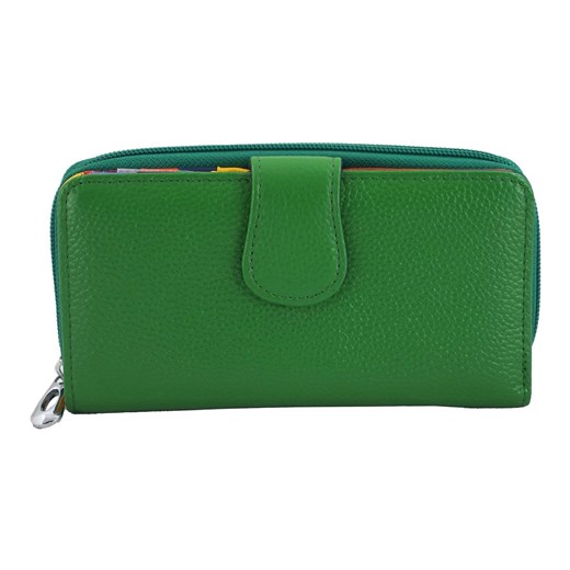 Kolorowe portfele damskie skórzane - Zielone Barberini`s uniwersalny Barberinis
