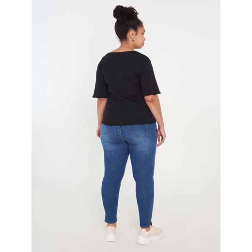 GATE Top z falistym dołem z krótkimi rękawami damski plus size 44 Gate 44 okazja gateshop