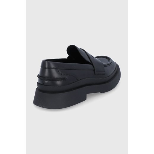 Czarne mokasyny męskie Vagabond Shoemakers bez zapięcia skórzane casualowe