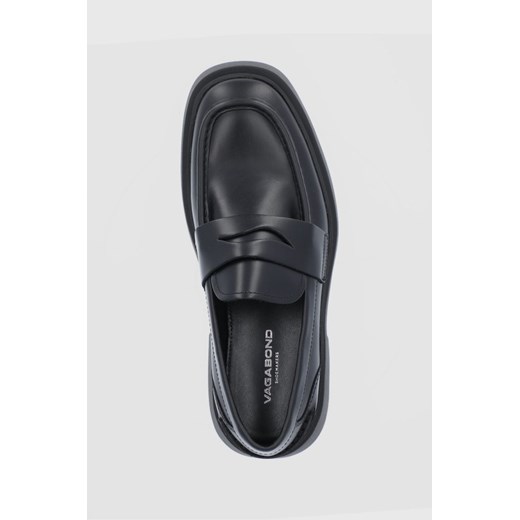 Mokasyny męskie Vagabond Shoemakers czarne skórzane casualowe bez zapięcia