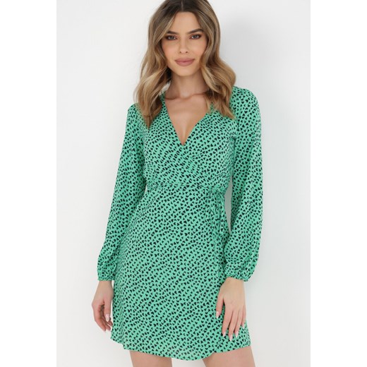 Zielona Sukienka Calliala ze sklepu Born2be Odzież w kategorii Sukienki - zdjęcie 132022815