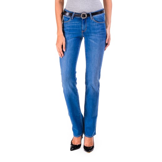 Jeansy Wrangler Sara Narrow "Cobalt" be-jeans niebieski jesień