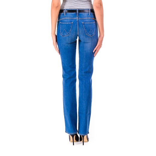 Jeansy Wrangler Sara Narrow "Cobalt" be-jeans niebieski klasyczny