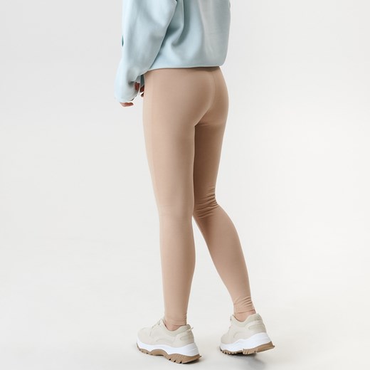 Sinsay - Legginsy high waist - Beżowy Sinsay XXL Sinsay