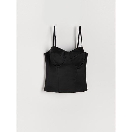 Reserved - Gorsetowy top - Czarny Reserved 36 Reserved