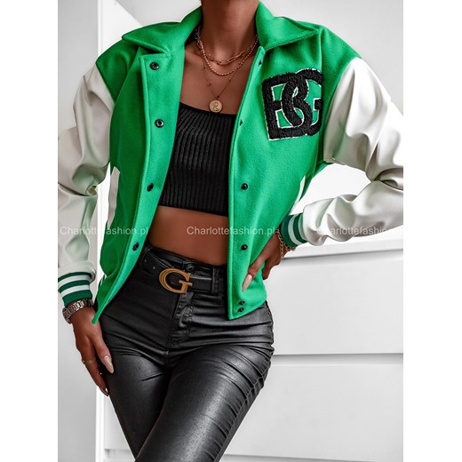 Kurtka bejsbolówka College zielona W315 Brandenburg L/40 Charlotte Fashion