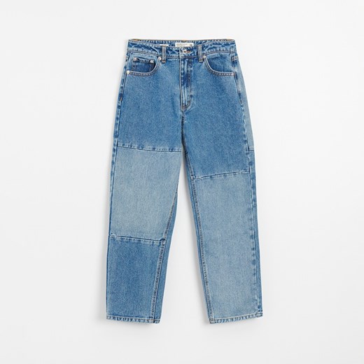 Jeansy mom fit patchwork - Niebieski House 36 House