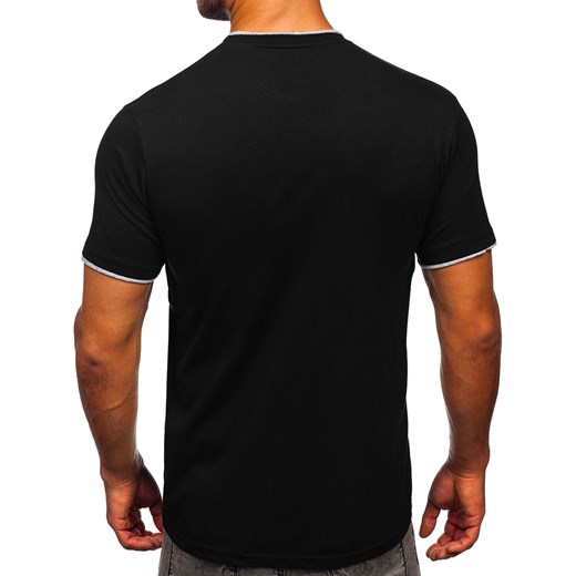 Czarny t-shirt męski Denley 14316 2XL promocyjna cena Denley