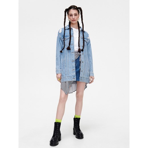 Cropp - Jeansowa kurtka oversize - Niebieski Cropp L Cropp