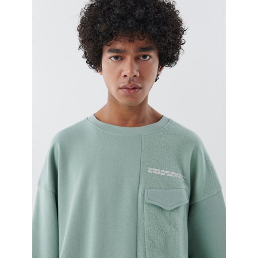 Cropp - Zielona bluza - Zielony Cropp XL Cropp