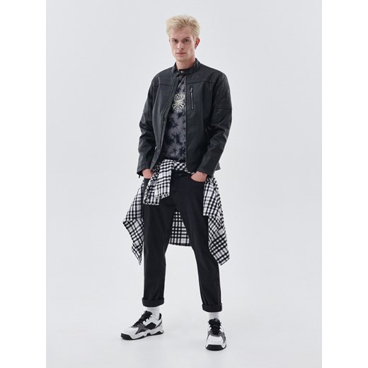 Cropp - Kurtka z imitacji skóry - Czarny Cropp S Cropp