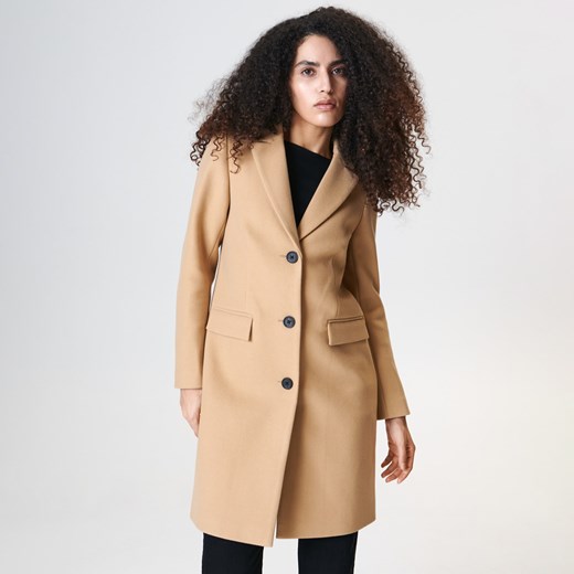 Sinsay - Płaszcz z wełną - Beżowy Sinsay XL Sinsay