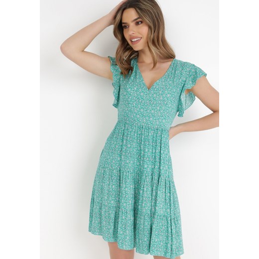Zielona Sukienka Diomanassa ze sklepu Born2be Odzież w kategorii Sukienki - zdjęcie 132192895