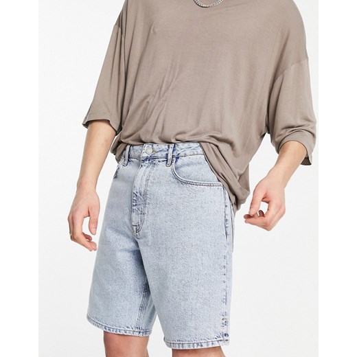 ASOS DESIGN – Jeansowe szorty typu skater z efektem sprania W26 Asos Poland