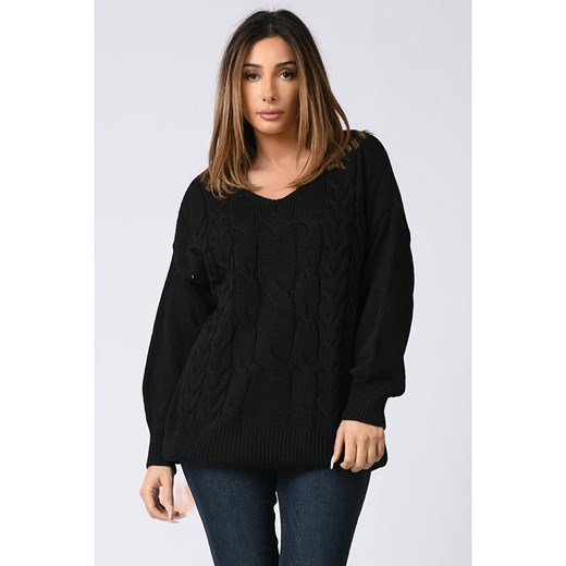 Sweter "Billie" w kolorze czarnym Plus Size Company 48/50 wyprzedaż Limango Polska